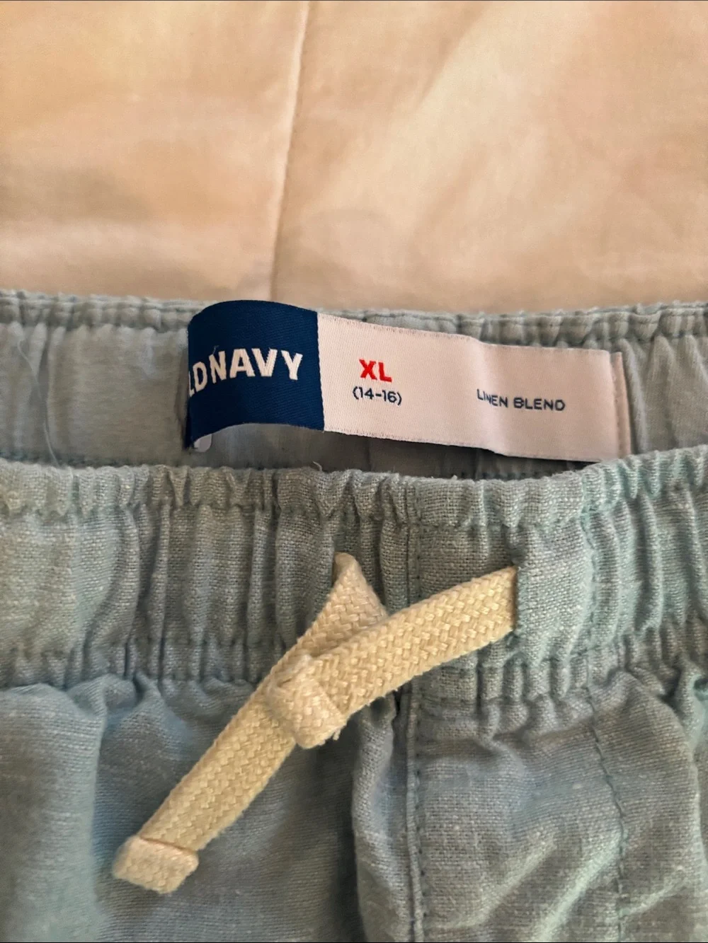 Boys' Light Blue and Beige Elastic Waist Shorts - Kids Bottoms XL Sz 14/16